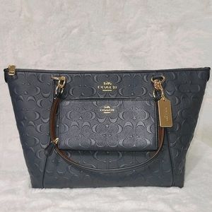 Coach Set Signature Leather Designer Purse Bag +
